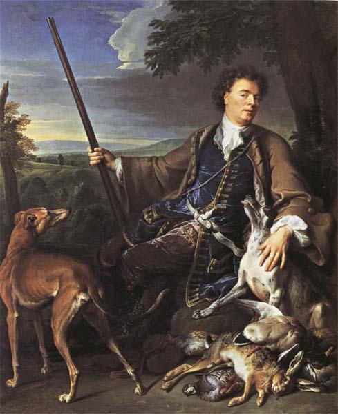 Francois Desportes Portrait of the Artist in Hunting Dress oil painting picture